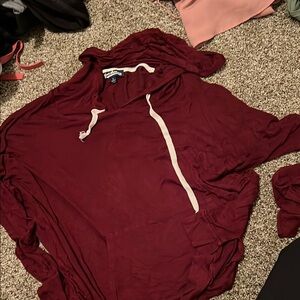 Freshman Maroon Hoodie with Cream Accents